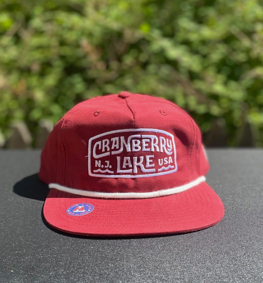 Cranberry Lake Rope Hat - Cranberry