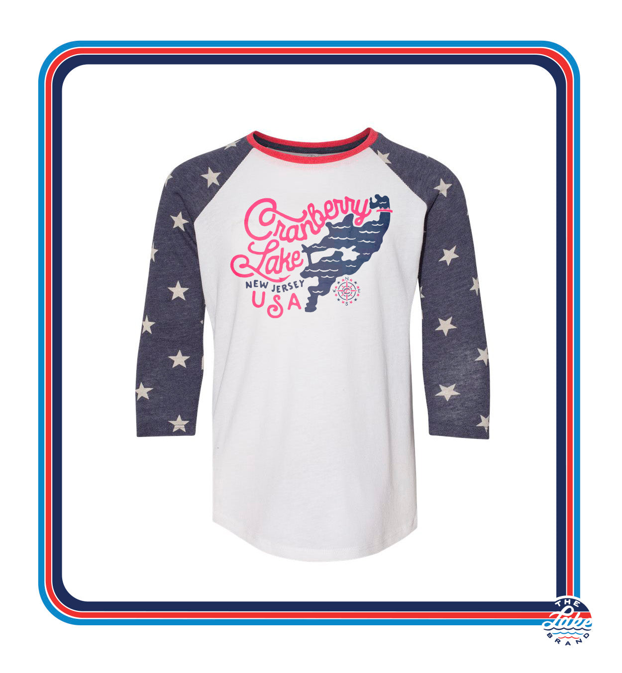 Cranberry Lake Map - Stars Raglan